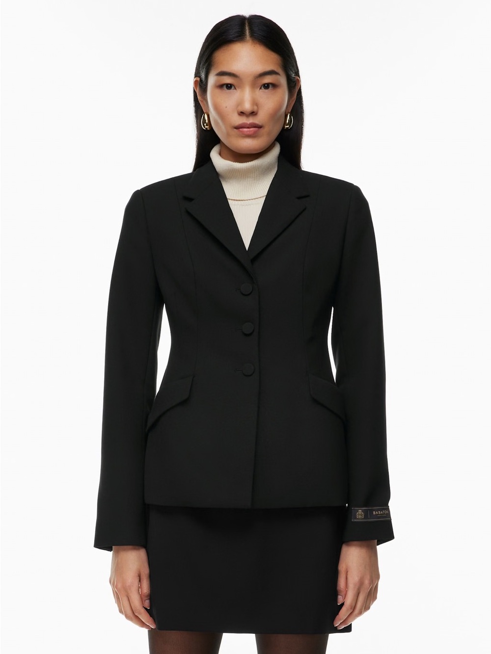 Aritzia Babaton Venture Blazer Size 8 Single Breasted Barted Waist Tailored